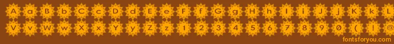 Stargit Font – Orange Fonts on Brown Background