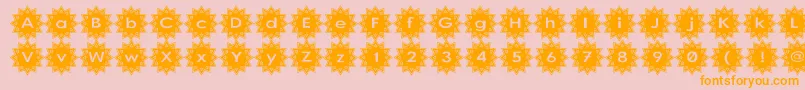 Stargit Font – Orange Fonts on Pink Background