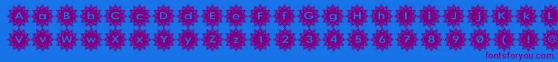 Stargit Font – Purple Fonts on Blue Background