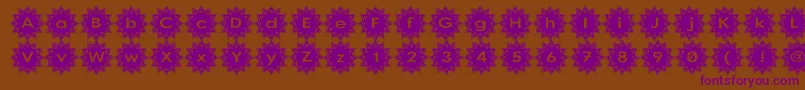 Stargit Font – Purple Fonts on Brown Background