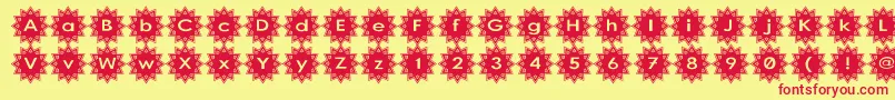 Stargit Font – Red Fonts on Yellow Background