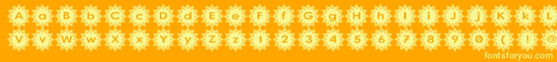 Stargit Font – Yellow Fonts on Orange Background