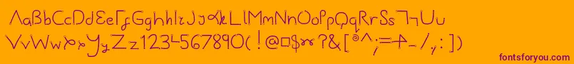 fuente GesturePoints – Fuentes Moradas Sobre Fondo Naranja
