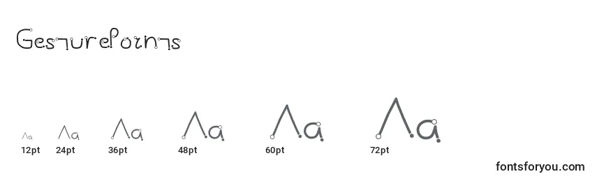 Размеры шрифта GesturePoints (103134)