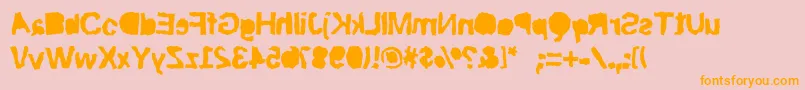 Riptrash Font – Orange Fonts on Pink Background