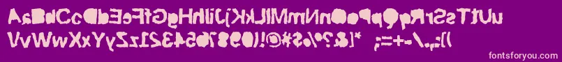 Riptrash Font – Pink Fonts on Purple Background