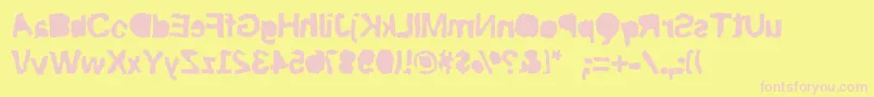 Riptrash Font – Pink Fonts on Yellow Background