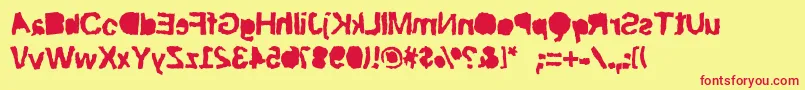 Riptrash Font – Red Fonts on Yellow Background