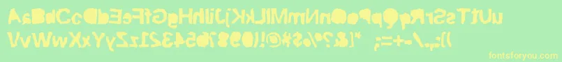 Riptrash Font – Yellow Fonts on Green Background