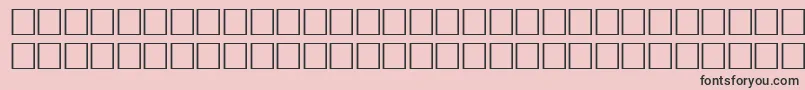 Pikto1-fontti – mustat fontit vaaleanpunaisella taustalla
