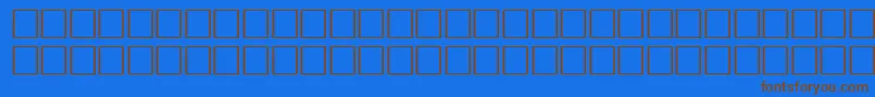 Pikto1-fontti – ruskeat fontit sinisellä taustalla