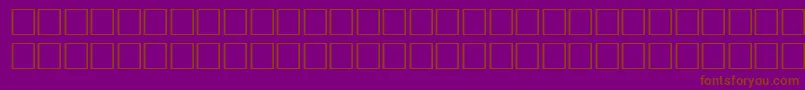 フォントPikto1 – 紫色の背景に茶色のフォント