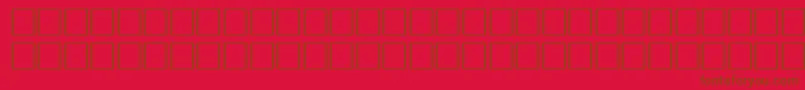 フォントPikto1 – 赤い背景に茶色の文字