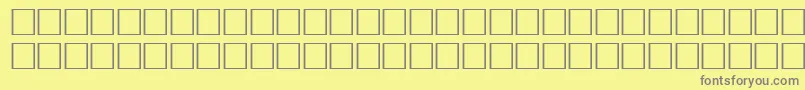 Pikto1-fontti – harmaat kirjasimet keltaisella taustalla