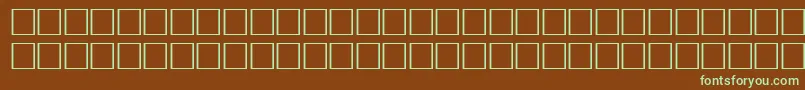Шрифт Pikto1 – зелёные шрифты на коричневом фоне