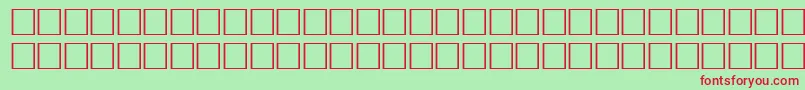 Pikto1-fontti – punaiset fontit vihreällä taustalla