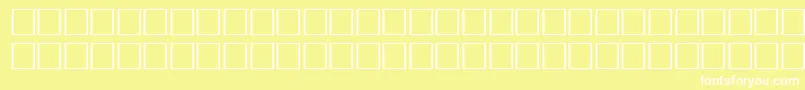 Pikto1-fontti – valkoiset fontit keltaisella taustalla