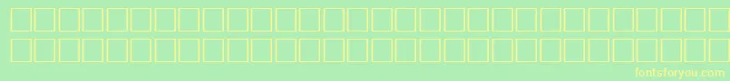 Pikto1-fontti – keltaiset fontit vihreällä taustalla