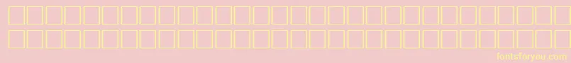 Pikto1-fontti – keltaiset fontit vaaleanpunaisella taustalla