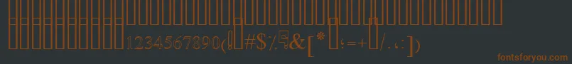 Шрифт SimpleIndustOutline – коричневые шрифты на чёрном фоне