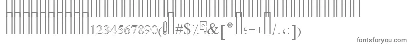 フォントSimpleIndustOutline – 灰色のフォント