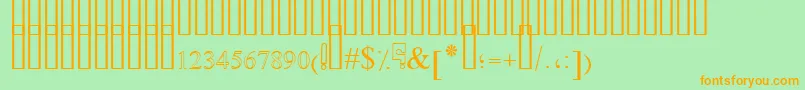 fuente SimpleIndustOutline – Fuentes Naranjas Sobre Fondo Verde