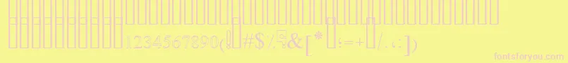 SimpleIndustOutline Font – Pink Fonts on Yellow Background