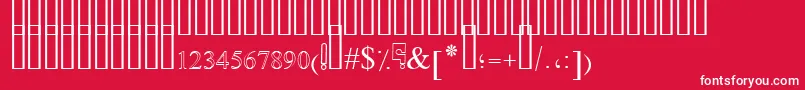 fuente SimpleIndustOutline – Fuentes Blancas Sobre Fondo Rojo