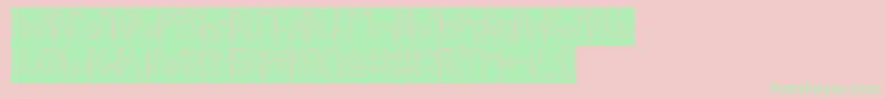 HouseBuilderHollowInverse Font – Green Fonts on Pink Background