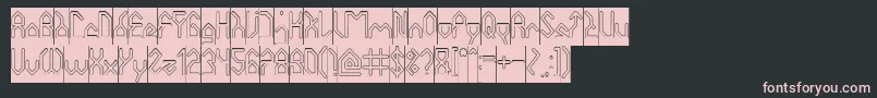 HouseBuilderHollowInverse Font – Pink Fonts on Black Background