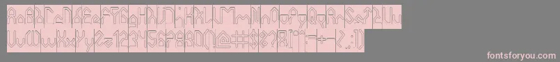 Шрифт HouseBuilderHollowInverse – розовые шрифты на сером фоне