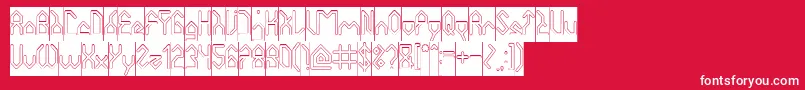 HouseBuilderHollowInverse Font – White Fonts on Red Background
