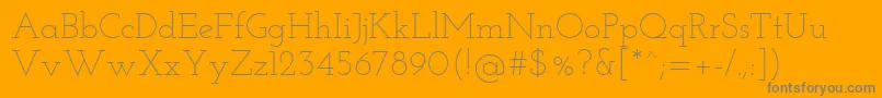 Josefinslab Light Font – Gray Fonts on Orange Background