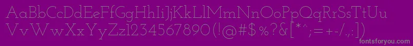 Josefinslab Light Font – Gray Fonts on Purple Background