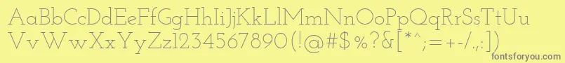 Josefinslab Light Font – Gray Fonts on Yellow Background
