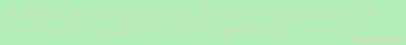 Josefinslab Light Font – Pink Fonts on Green Background