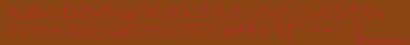 Josefinslab Light Font – Red Fonts on Brown Background