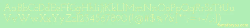 Police Josefinslab Light – polices jaunes sur fond vert