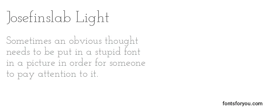 Шрифт Josefinslab Light