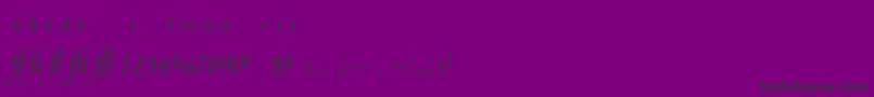 PoeticaChanceryExpert Font – Black Fonts on Purple Background