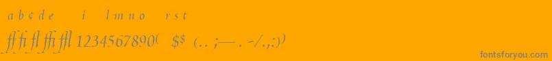 PoeticaChanceryExpert Font – Gray Fonts on Orange Background