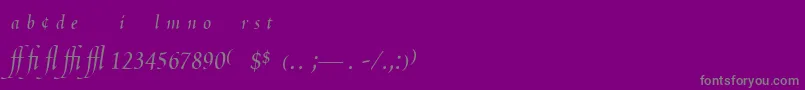 PoeticaChanceryExpert Font – Gray Fonts on Purple Background