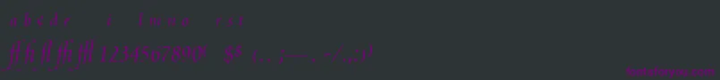 PoeticaChanceryExpert Font – Purple Fonts on Black Background