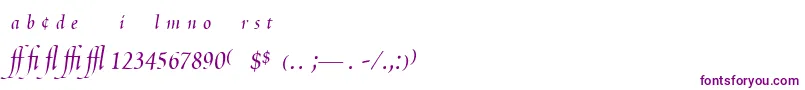 PoeticaChanceryExpert Font – Purple Fonts on White Background