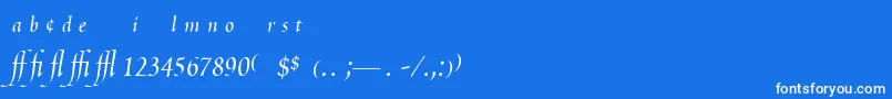 PoeticaChanceryExpert Font – White Fonts on Blue Background