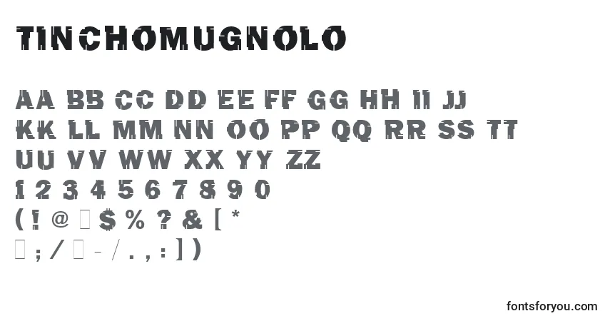 Fuente TinchoMugnolo - alfabeto, números, caracteres especiales