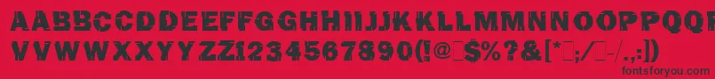TinchoMugnolo Font – Black Fonts on Red Background