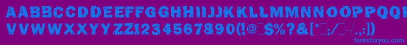 TinchoMugnolo Font – Blue Fonts on Purple Background