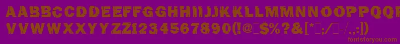 TinchoMugnolo Font – Brown Fonts on Purple Background