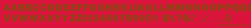 TinchoMugnolo Font – Brown Fonts on Red Background
